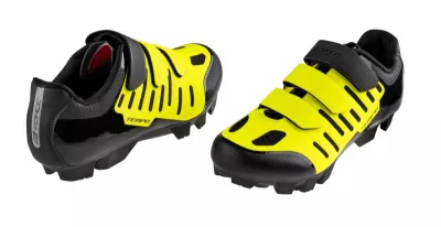 PANTOFI CICLISM FORCE MTB TEMPO FLUO NEGRU  40