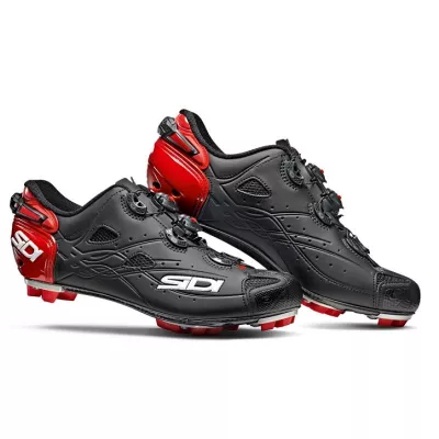 PANTOFI CICLISM MTB SIDI TIGER MATT CARBON SRS 2020 NEGRU ROSU 44