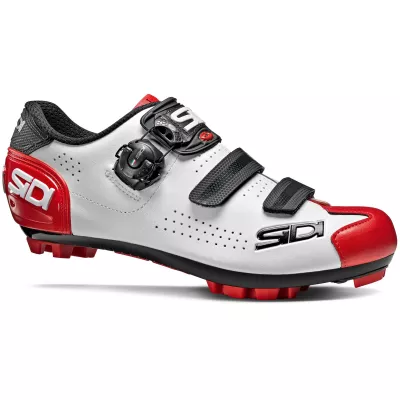 PANTOFI CICLISM MTB SIDI TRACE 2 ALB NEGRU ROSU 38.5