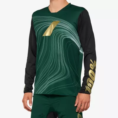 TRICOU 100% R-CORE-X LE LONG SLEEVE JERSEY FOREST GREEN L