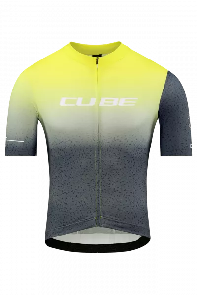 TRICOU CICLISM CUBE BLACKLINE JERSEY RACE S/S YELLOW GREY S