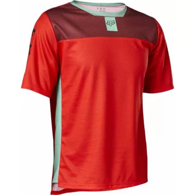 TRICOU FOX YOUTH DEFEND SS JERSEY FLO RED M