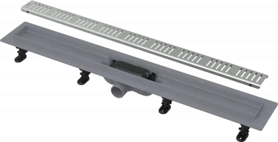 Canal de scurgere pentru dus cu margine pentru gratar perforat + gratar, Alca Plast APZ10-950M, Simple