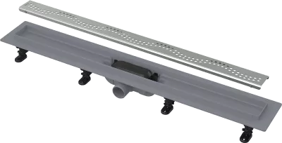 Canal de scurgere pentru dus cu margine pentru gratar perforat + gratar, Alca Plast APZ8-950M , Simple