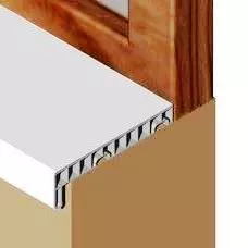 Glaf termorezistent pentru interior din PVC infoliat, Prolux-Genesis, alb, L = 3.0m, 150mm