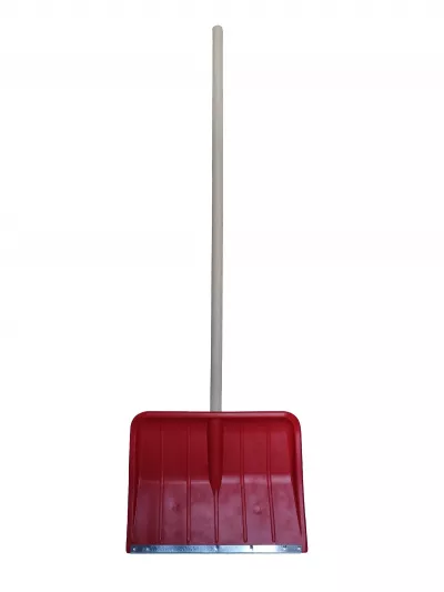 Lopata de zapada 47×35cm plastic rosu, muchie metalica, coada120cm "ORIG"