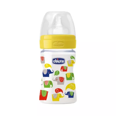 Biberon Chicco Well Being PP, ironic, 150ml, t.s., flux normal, 0luni+, 0%BPA