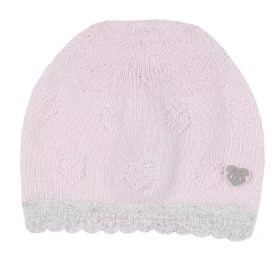 Caciulita bebe Chicco tricotata, roz, 42035, 1