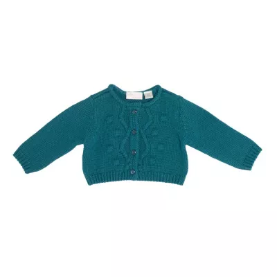 Cardigan Chicco, tricot, verde, 74
