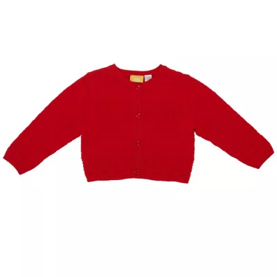 Cardigan copii Chicco, tricotat, rosu, 92
