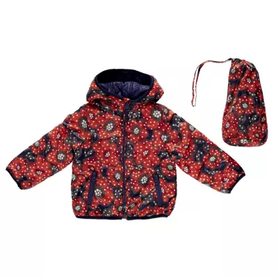Jacheta copii Chicco, reversibila, bleumarin cu trandafiri, 128
