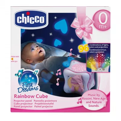 Jucarie Chicco Cub Curcubeu Primele Vise, Pink, 0luni+