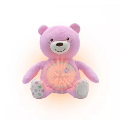 Jucarie cu proiectie Chicco Ursuletul bebelus, roz, 0luni+