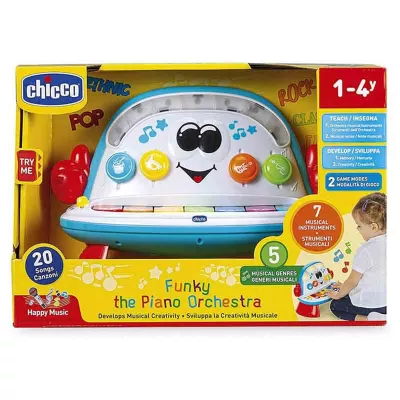 Jucarie electronica Chicco Funky, Pianul Orchestra, 1-4 ani