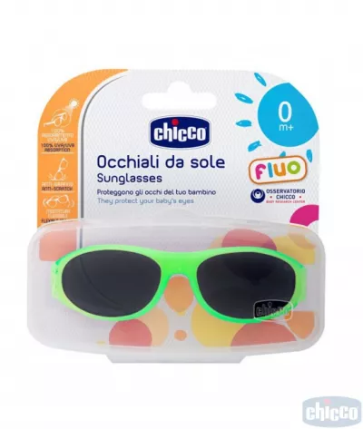 Ochelari de soare copii Chicco, Fluo Green, unisex, 0luni+