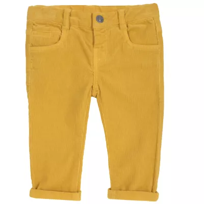 Pantalon copii Chicco, galben, 86