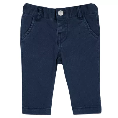 Pantalon lung Chicco, albastru inchis, 74