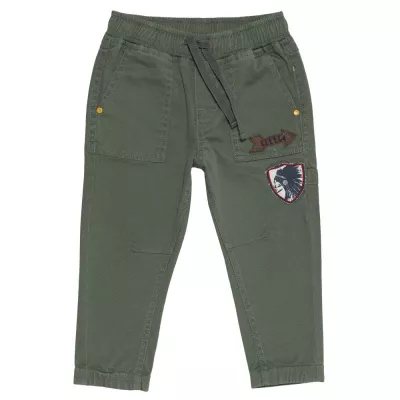 Pantalon copii Chicco, baieti, verde kaki, 116