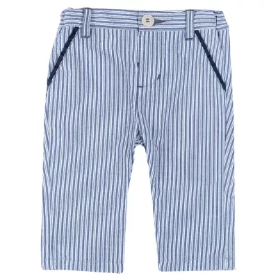 Pantaloni copii Chicco, alb cu albastru, 08431, 68