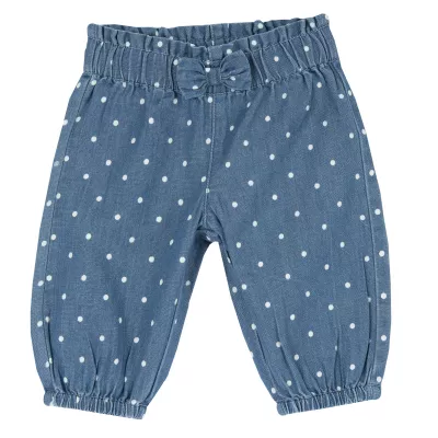 Pantaloni copii Chicco bufanti din denim, Bleu, 55995-66MFCO, 80