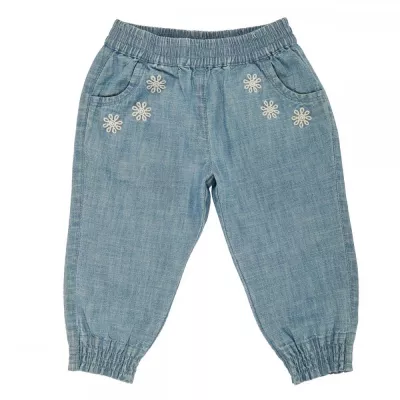 Pantaloni copii Chicco, denim,albastru deschis, fete, 104
