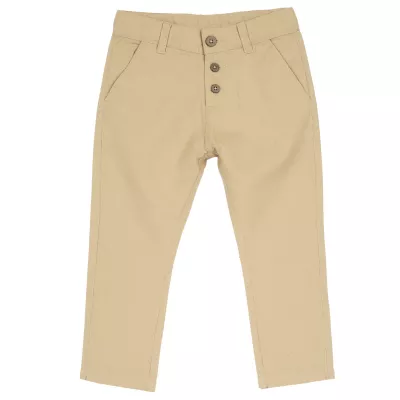 Pantaloni copii Chicco din bumbac cu in, Bej Cu Model, 05572-66MC, 86