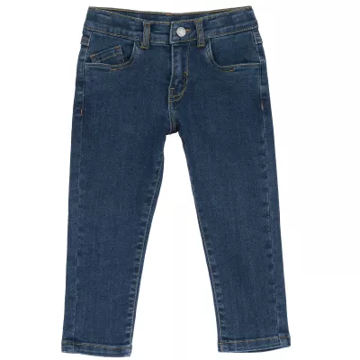 Pantaloni copii Chicco din denim stretch, Albastru Inchis, 05783-66MC, 110