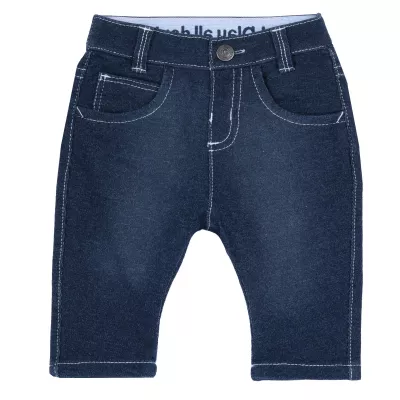Pantaloni copii Chicco din denim stretch, Albastru Inchis, 24203-66MFCO, 86