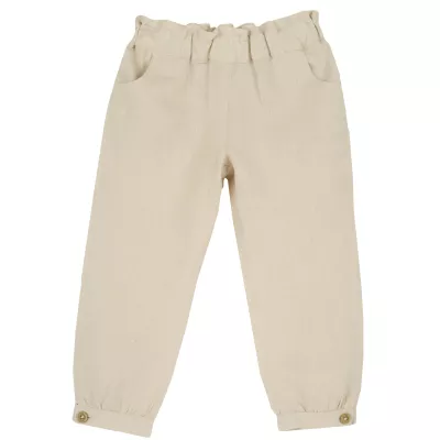 Pantaloni copii Chicco din in, Bej, 08851-64MC, 104