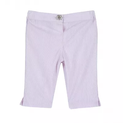Pantaloni copii Chicco din poplin, alb cu roz, 08824-64MFCO, 62