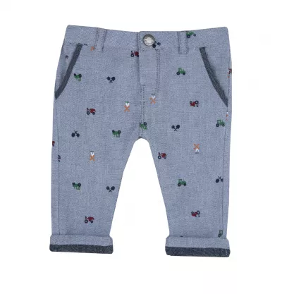 Pantaloni lungi bebe Chicco, bleu, 08599, 56