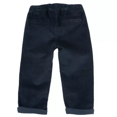 Pantaloni lungi copii Chicco din catifea, albastru inchis, 08938-65MC, 116