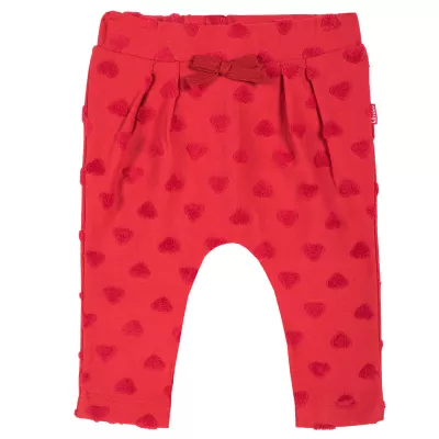 Pantaloni lungi copii Chicco, jerse, rosu, 98
