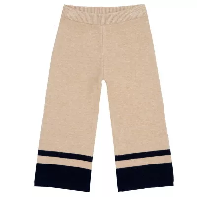 Pantaloni lungi copii Chicco tricotati, bej cu model, 08914-65MC, 110