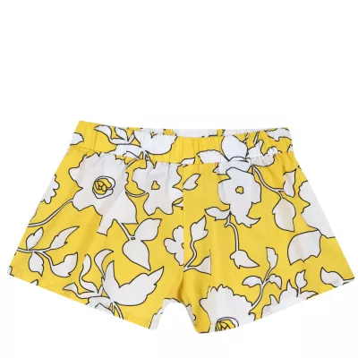 Pantaloni scurti copii Chicco, galben cu model, 52996, 128