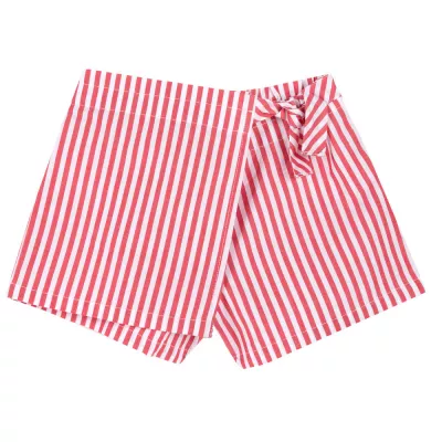 Pantaloni scurti copii Chicco, rosu cu alb, 52971, 98