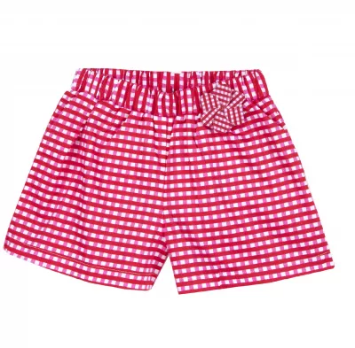Pantaloni scurti copii Chicco, rosu cu bej, 00459, 128