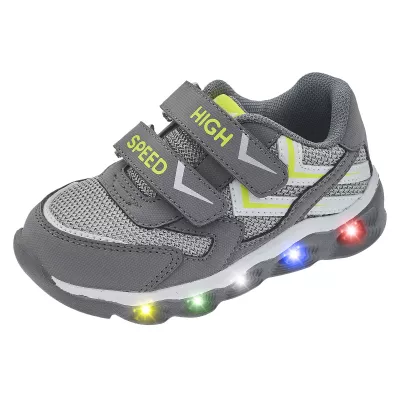 Pantofi sport copii cu luminite Chicco Clip, Gri Inchis, 71162-66P, 26