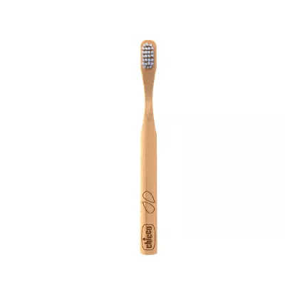 Periuta de dinti pentru copii Chicco din bambus, ambalaj albastru, 3ani+