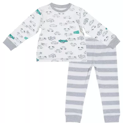 Pijama Chicco, maneca lunga, baieti, alb, 31147