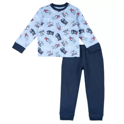 Pijama copii Chicco, albastru inchis, 31451-65MC, 128