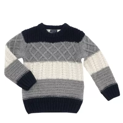 Pulover Chicco tricotat, baiat, 64871, Gri