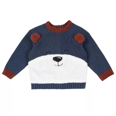 Pulover tricotat copii Chicco, Albastru, 02932-65MFCO, 56