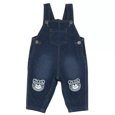 Salopeta bebe Chicco din denim stretch, Albastru Inchis, 95645-66MFCO, 104