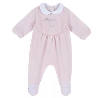 Salopeta bebe Chicco din velur, roz, 02460-64MFCI, 68