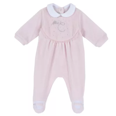 Salopeta bebe Chicco din velur, roz, 02460-64MFCI, 62