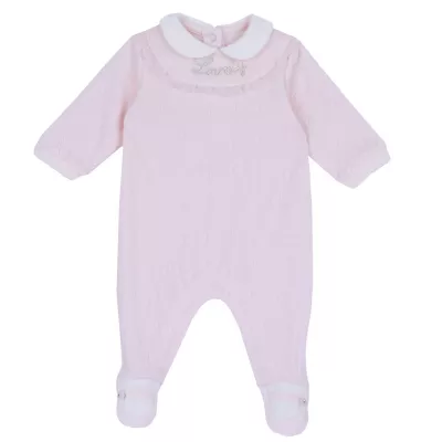 Salopeta bebelusi Chicco din velur, roz, 02792-65MFCI, 74