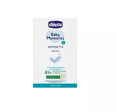 Sapun solid Chicco Baby Moments Skin, 100g, 0luni+
