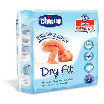 Scutece Chicco Dry Fit, unica folosinta, "junior", Nr. 5 (12-25 kg), 17 buc