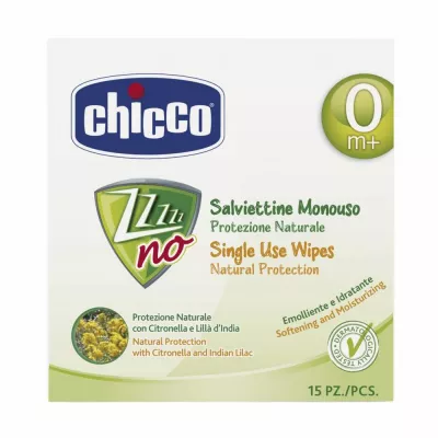 Servetele Chicco Zanza-No umede anti-tantari 15 buc. 0+